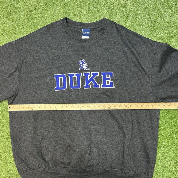 Duke Blue Devils Mens Gray Embroidered College Classic Crew Sweatshirt - Picture 6 of 7